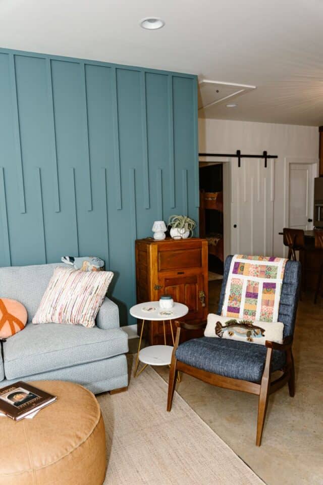 interior with stylish furniture and cozy decor.